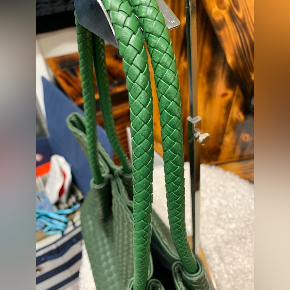 Green Woven Hobo Tote Bag - Picture 4 of 12